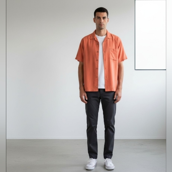 Tommy Bahama 100% Silk Shirt Coconuts Button Down In Coral Size L - Picture 16 of 16